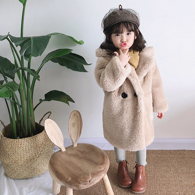 Kids Autumn And Winter Furry Coat