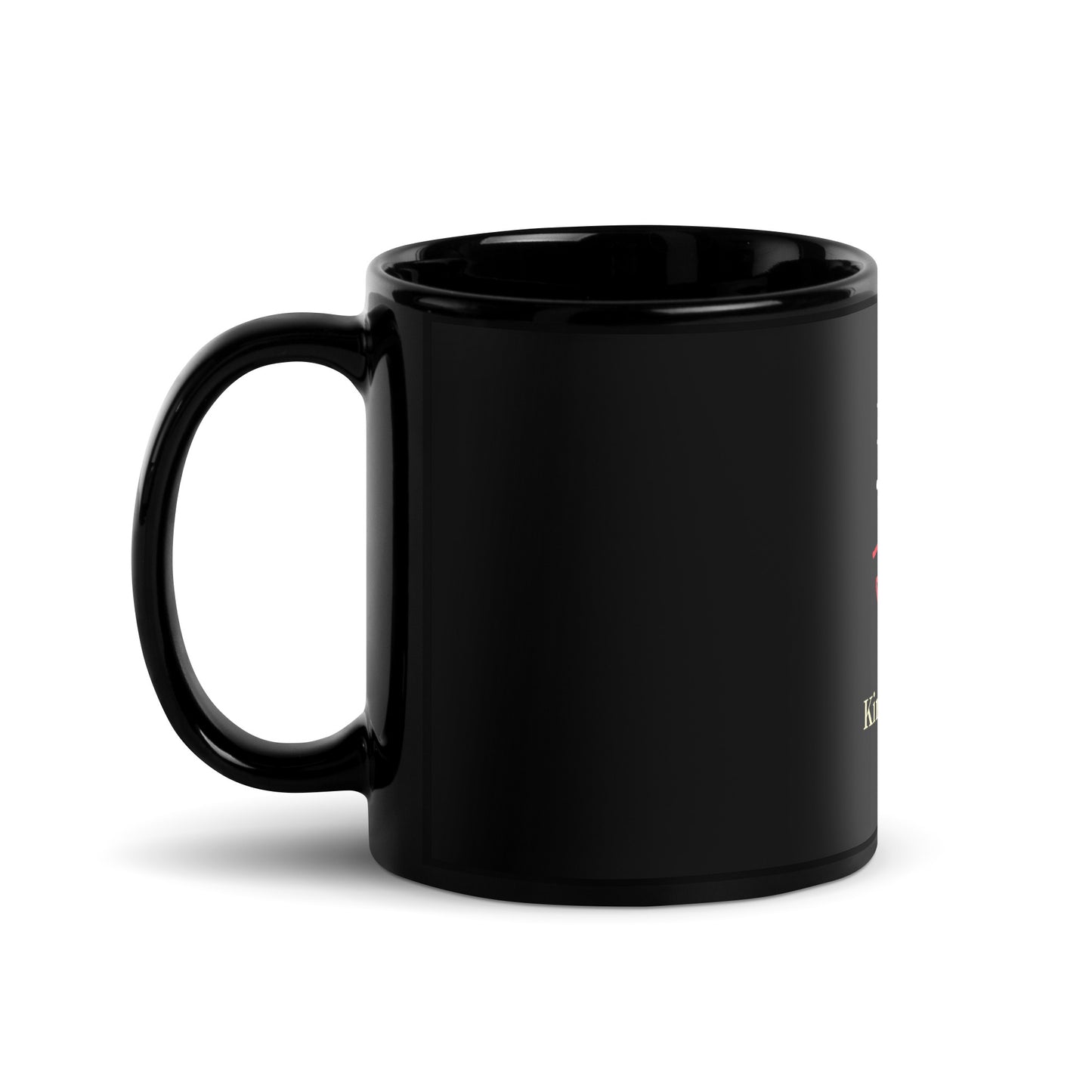 I serve the King of Kings Black Glossy Mug