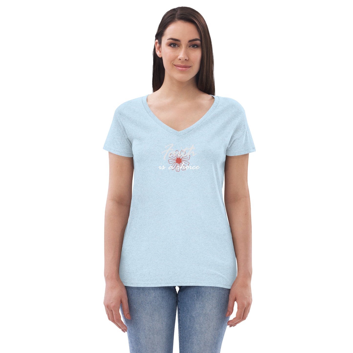 Faith is a Choice Women’s v-neck t-shirt