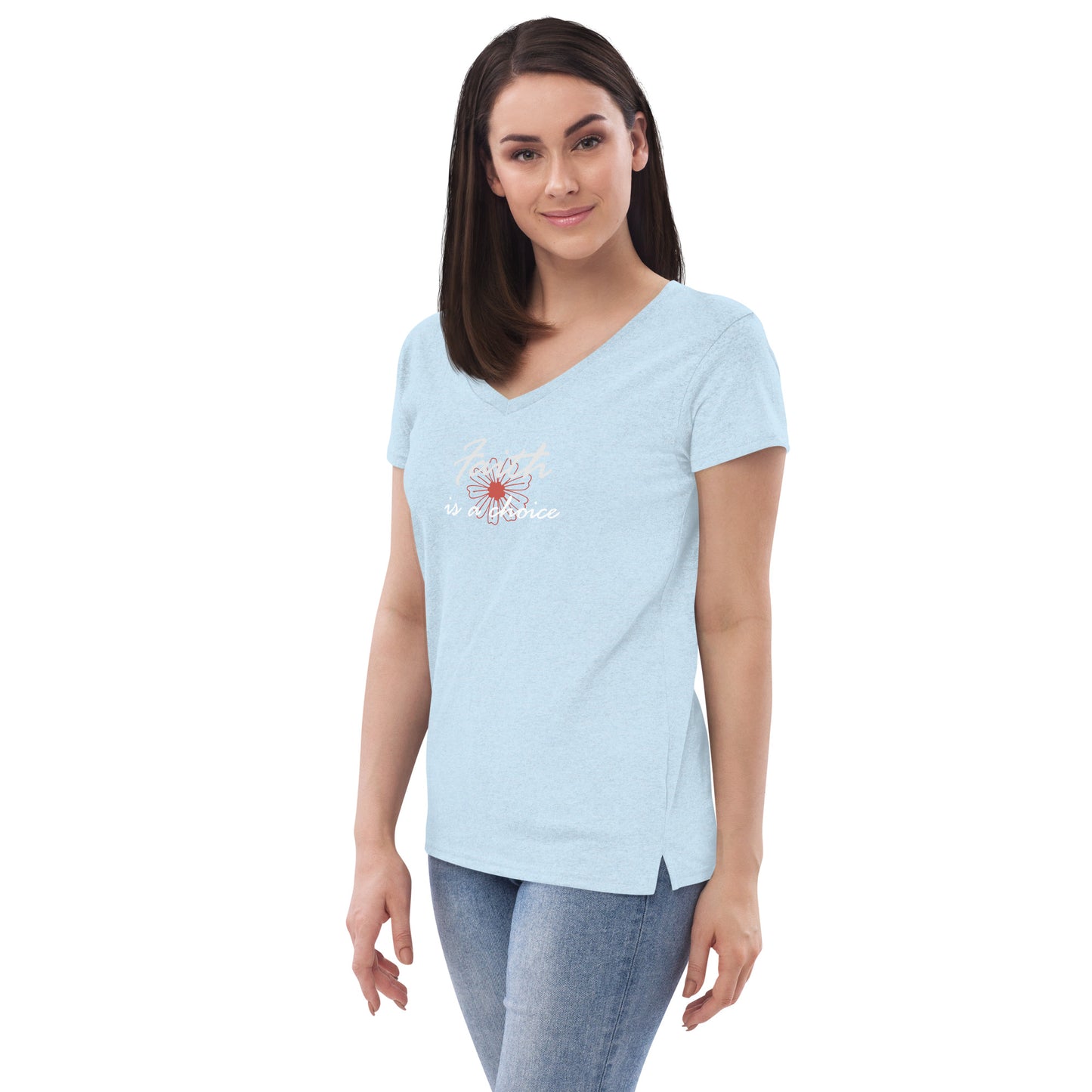 Faith is a Choice Women’s v-neck t-shirt