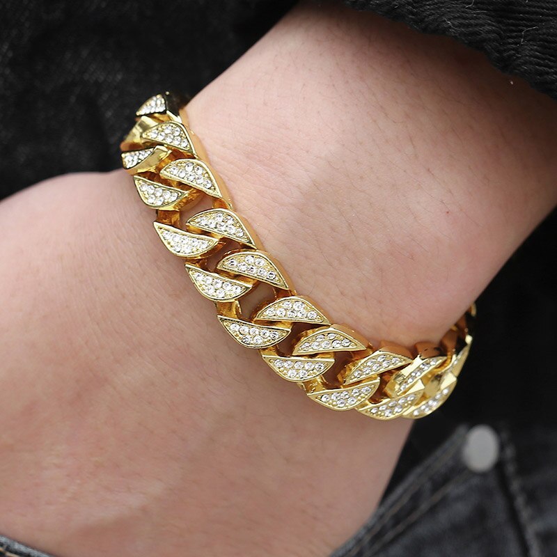 Miami Gold Curb Cuban Bracelet- Men's